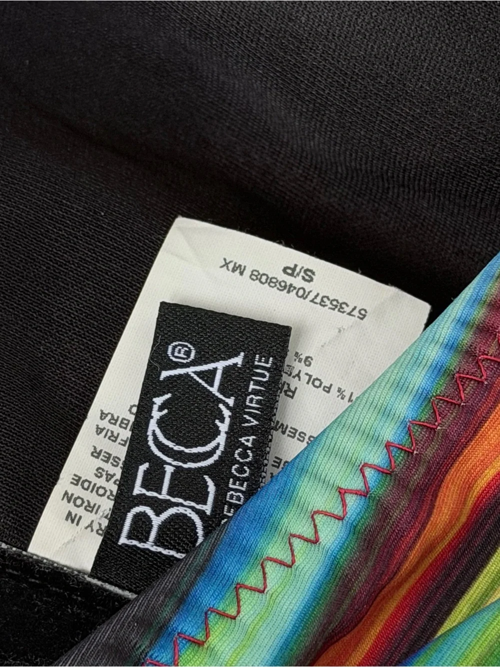 BECCA Multicolor Striped Tankini Top and Bikini Bottoms